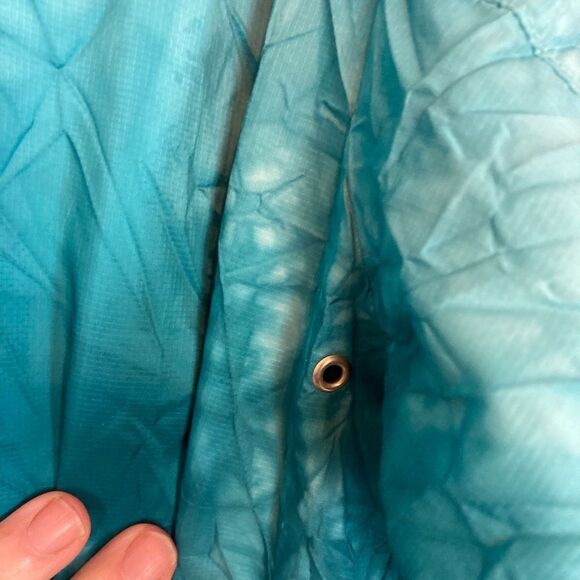 Adidas hooded zip up nylon windbreaker w/ color wash and crinkly texture🎉 - Picture 7 of 14